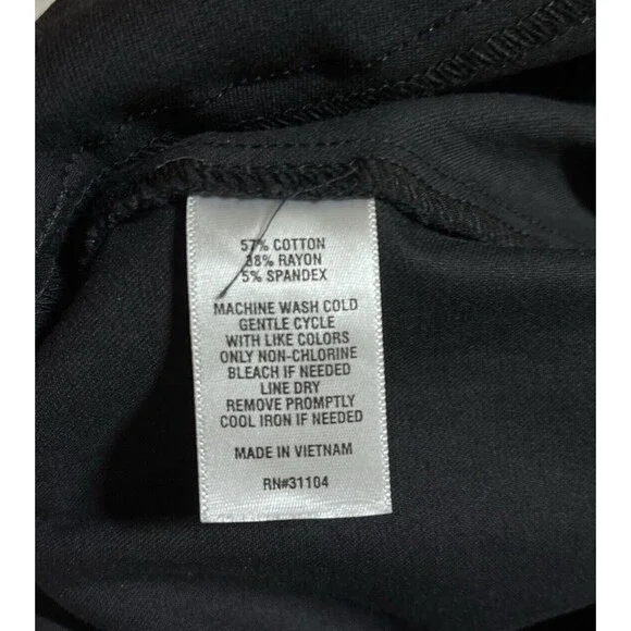 Crown & Ivy New Black Women’s Dress Pants "Ashley" 18W Pull On Stretch Waist - Picture 5 of 5